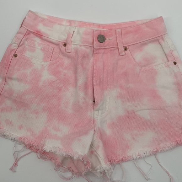 Pacsun shorts High Rise Festival size 23 pink tie dye - Picture 4 of 7